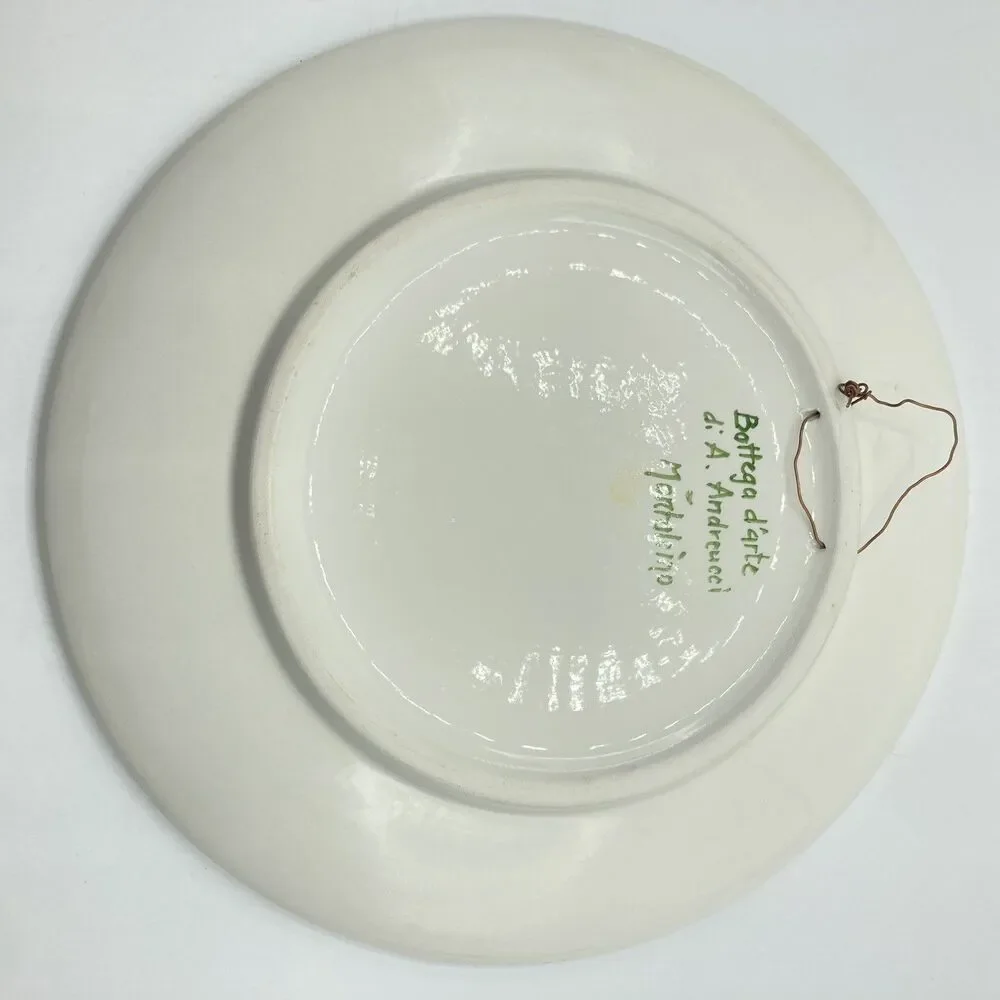 3 Lot Bottega D'Arte A Andreucci Montalcino Italy Ceramic Decorative Plates 10